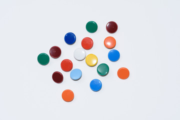 Close up from Colorful push pins