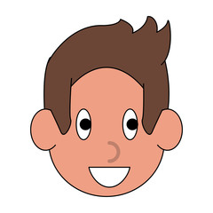 Man face cartoon icon vector illustration graphic design