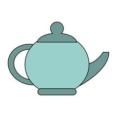 Obraz premium Porcelain kettle isolated icon vector illustration graphic design