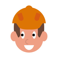 Construction worker avatar cartoon icon vector illustration graphic design