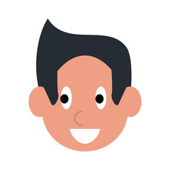 Man face cartoon icon vector illustration graphic design