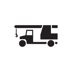 truck with hook icon illustration