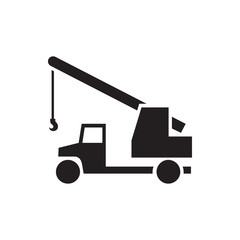 truck with hook icon illustration