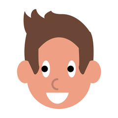 Fototapeta premium Man face cartoon icon vector illustration graphic design