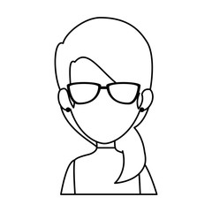 beautiful businesswoman avatar character vector illustration design