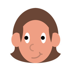 Woman face cartoon icon vector illustration graphic design