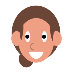 Woman face cartoon icon vector illustration graphic design