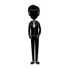 elegant businessman avatar character vector illustration design