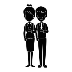 business people avatars characters vector illustration design