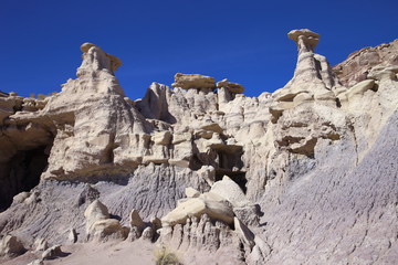 eroded rocks in petrified forest NP