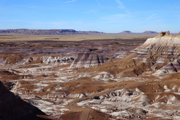 badlands in petrified forest NP