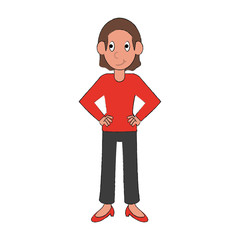 Woman cartoon avatar icon vector illustration graphic design