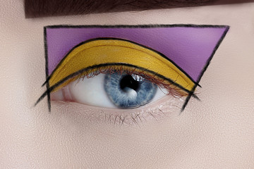 Woman eye with beautiful makeup