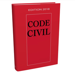 livre code civil face fond blanc