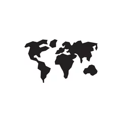 Rolgordijnen world map icon illustration © HN Works