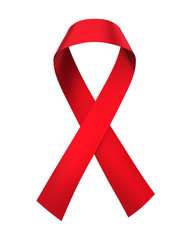 AIDS Awareness Red Ribbon Isolated