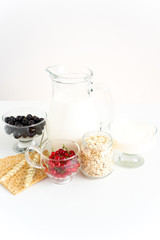 Oatmeal cookies with milk