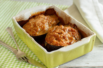 Stuffed eggplant from the oven