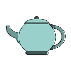 Porcelain kettle isolated icon vector illustration graphic design