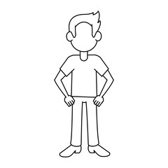 Man face cartoon icon vector illustration graphic design