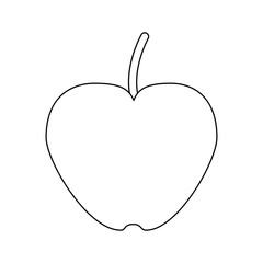 Apple delicious fruit icon vector illustration graphic design