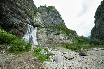 Gegsky waterfall in the forest