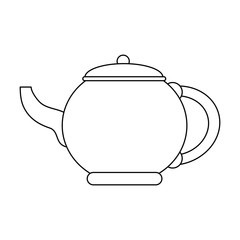 Porcelain kettle isolated icon vector illustration graphic design