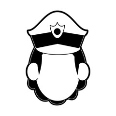 Woman police avatar cartoon icon vector illustration graphic design