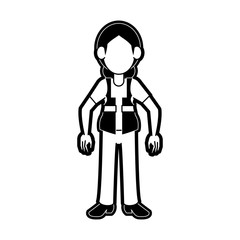 Woman worker face icon vector illustration graphic design
