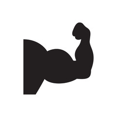 muscle arm icon illustration