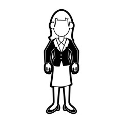 Business woman avatar cartoon icon vector illustration graphic design