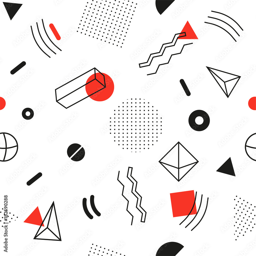 Poster seamless abstract pattern - modern material design background