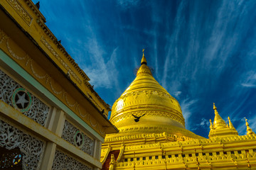 Shwezigon pagoda Bagan Myanmar