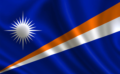 Marshall Islands flag. A series of "Flags of the world."  (The country - Marshall Islands flag)