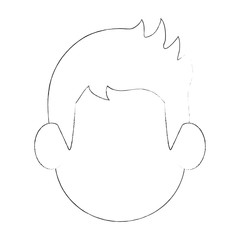 Man face cartoon icon vector illustration graphic design