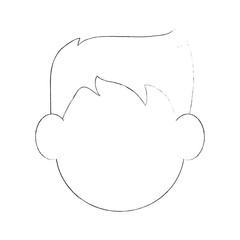 Man face cartoon icon vector illustration graphic design