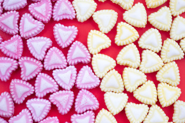 Pink hearts for holiday backgrounds