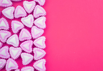 Pink hearts for holiday backgrounds