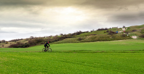 vtt dans les chemins de campagne