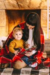 mother and son christmas