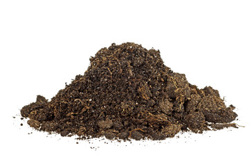 Heap of ground isolated on white background