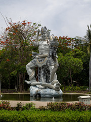 Fototapeta premium Closeup of traditional Balinese statue in Central Bali temple. Indonesia, autumn, 2017