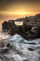 The windy sea morning over Sozopol,Bulgaria