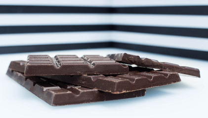 Delicious chocolate / black and white background

