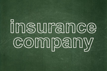Obraz premium Insurance concept: text Insurance Company on Green chalkboard background