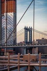 New York City - coucher de soleil sur le Pont