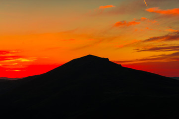 Colorful clouds at the sunset