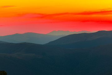 Obraz premium Colorful clouds at the sunset