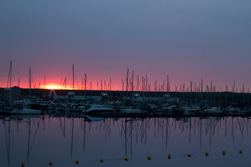 The marina at sundown