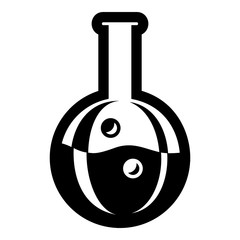 Flask icon, simple black style